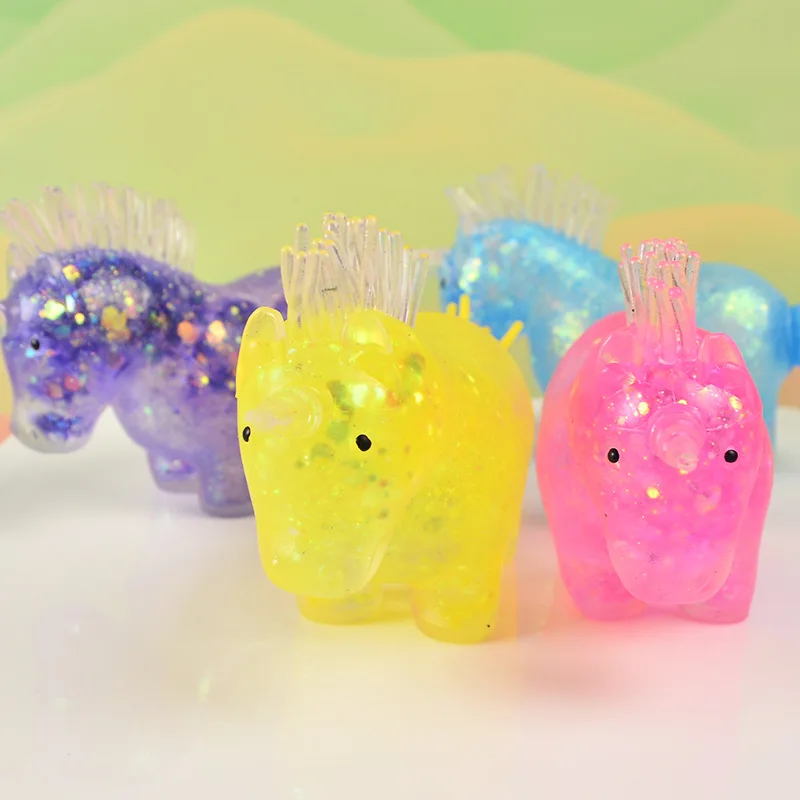 2024 New Design TPR Unicorn Squeeze Toy Sugar Maltose Filled Stress Ball Toys Hot Sell
