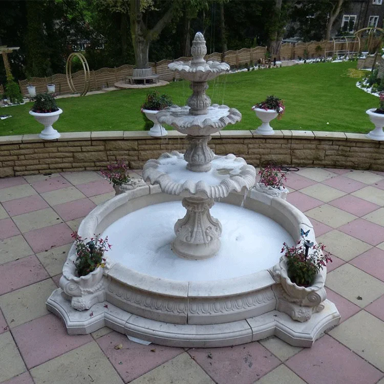 Construction building decor fiberglass silicone molds concrete water fountain mold outdoor garden