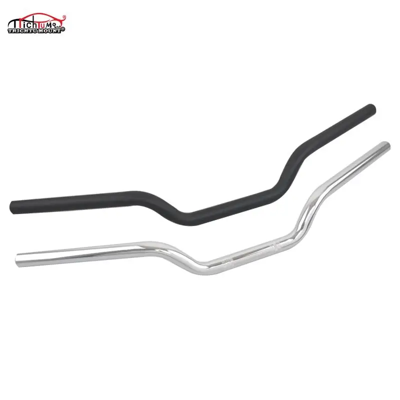 22mm Universal Motorcycle Handlebar Motor Motorbike Handlebars Moto Scooter Retro Black Silver Handle Bars