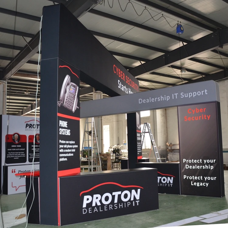 Island exhibition booth design 6mx6m