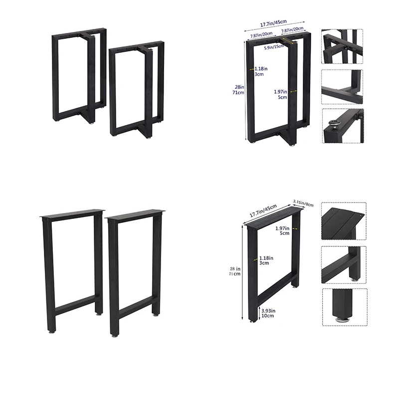 Metal Furniture Wrought Iron Stainless Steel Leg Tables Cast Iron Coffee Table Legs