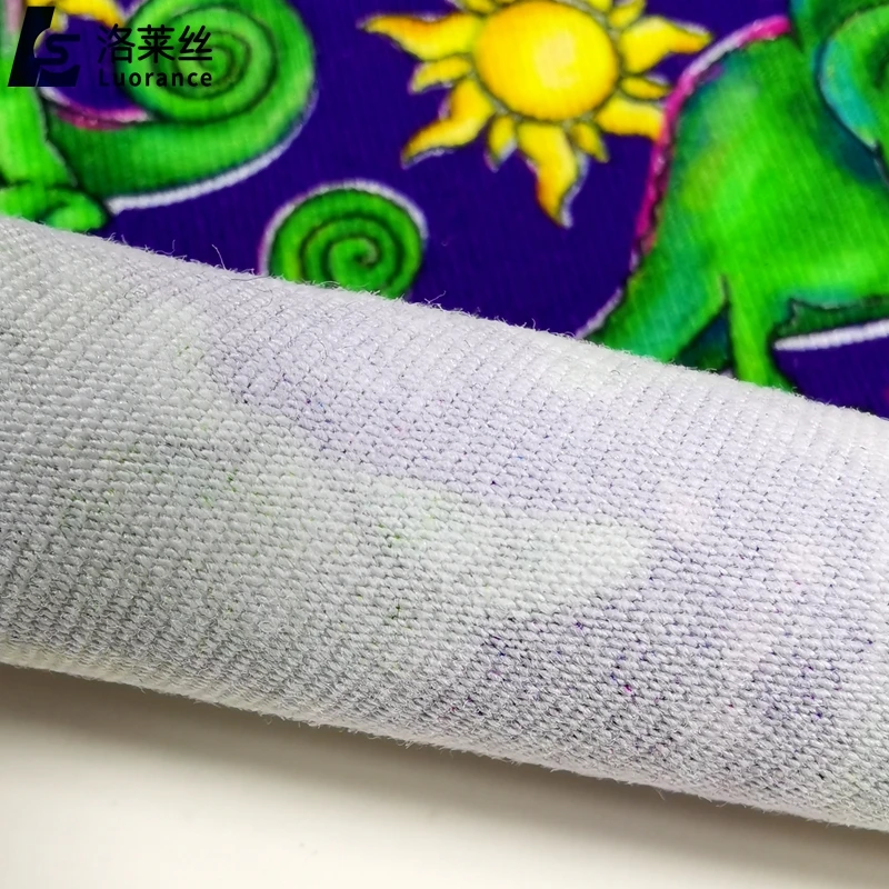 
hot sale 95/5 custom digital printing lycra cotton jersey knit fabric for women dress 