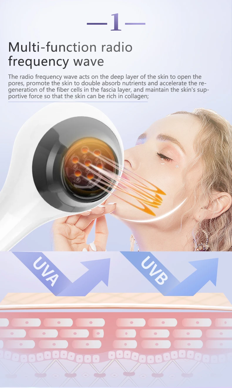 Rf Radio Frequency Facial lifting Face Massager Collagen regeneration beauty device