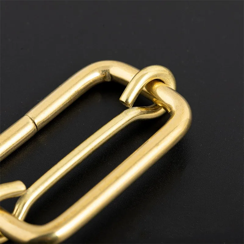Brass Tri-glides Bar Buckle Slider Sliding Center Bar Strap Adjuster Buckle for Leather Craft Bag Shoulder Belt Strap Webbing