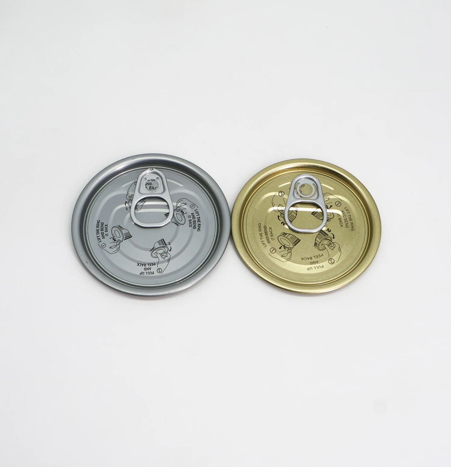 Easy Open Food Tin Can Lids Tinplate Plastic Bottle Food can Cap Ring Pull Seal Lid