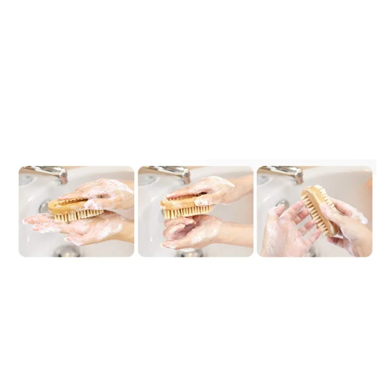 hot-selling new product  Spa bamboo wooden nail dust brush for wholesale