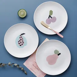 8Inch Ceramic Dishes Korean Ceramic Dish & Plates Household Breakfast Plate Dish