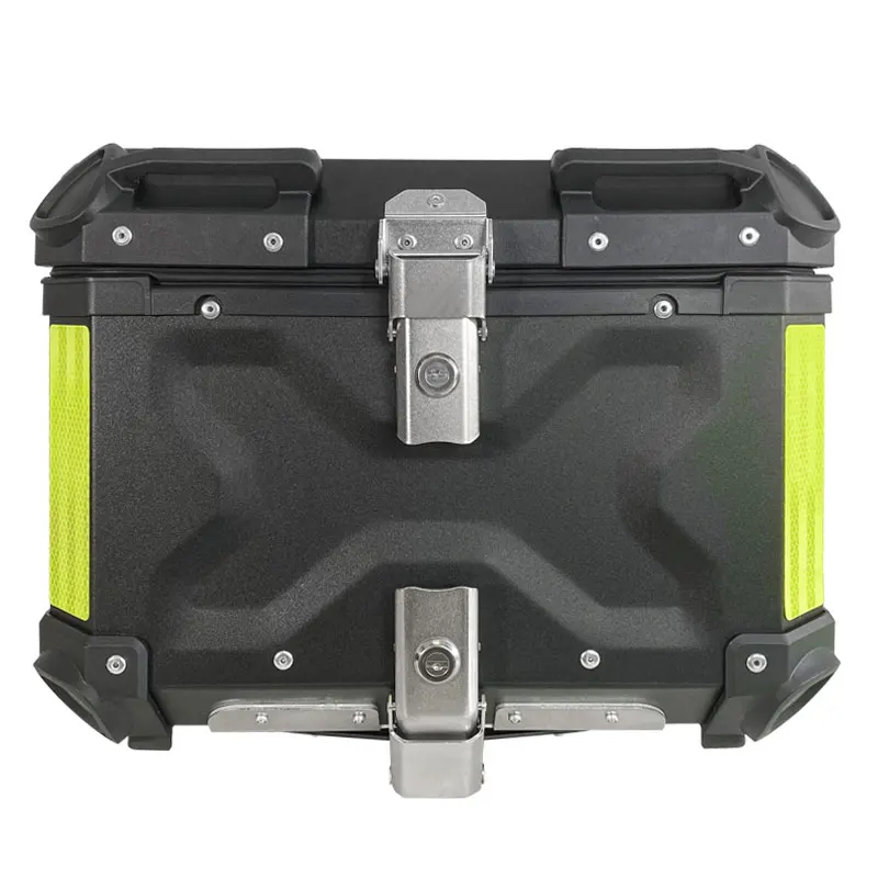 High Quality 55L HX embossing design motorcycle accessory High capacity motorcycles tail box  Aluminum motorcycle box