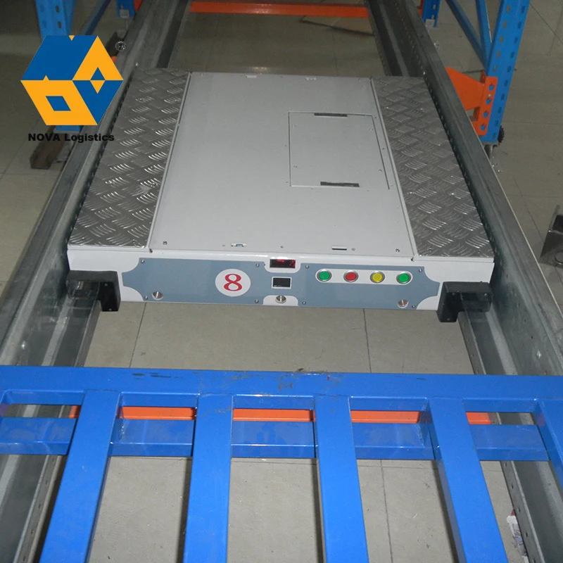 NOVA Warehouse Cold Storage Automation Racking System, Steel Pallet Runner Radio Shuttle/