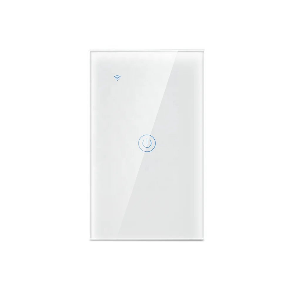 China Factory OEM Service 1 Gang WiFi Smart Touch Sensitive Switch USA 10A Relay Modern Wall Wifi Switch Alexa