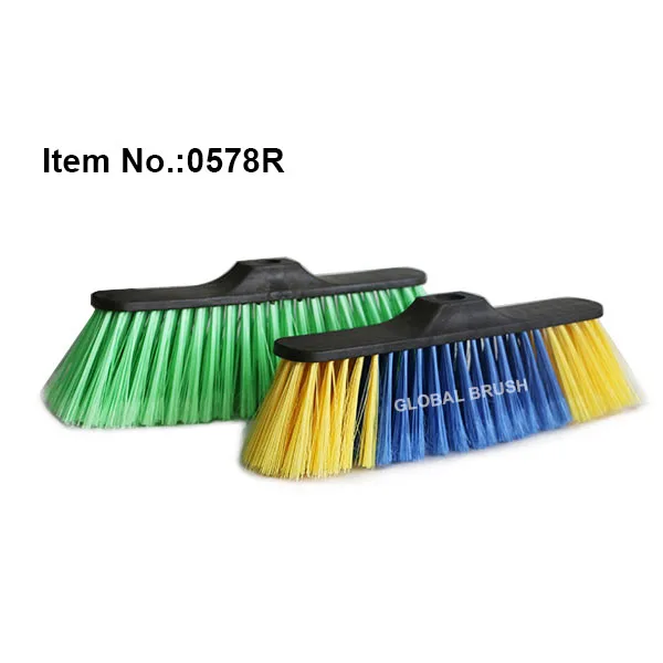 HQ0578R cheap black color Indian PP broom with soft bristle home cleaning