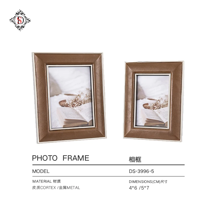 Photo frame custom creative leather line photo frame set 6 inch 7 inch Nordic home decoration desktop picture frame ornaments