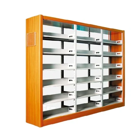 
China professional manufacture double column double side fireproof board book shelf 