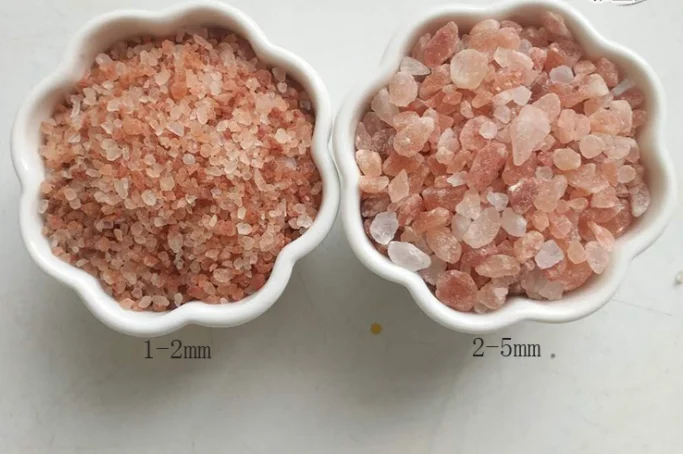 Hot selling 1~2mm 2~5mm Natural ore good color himalayan pink salt pakistan pink himalayan bath salt