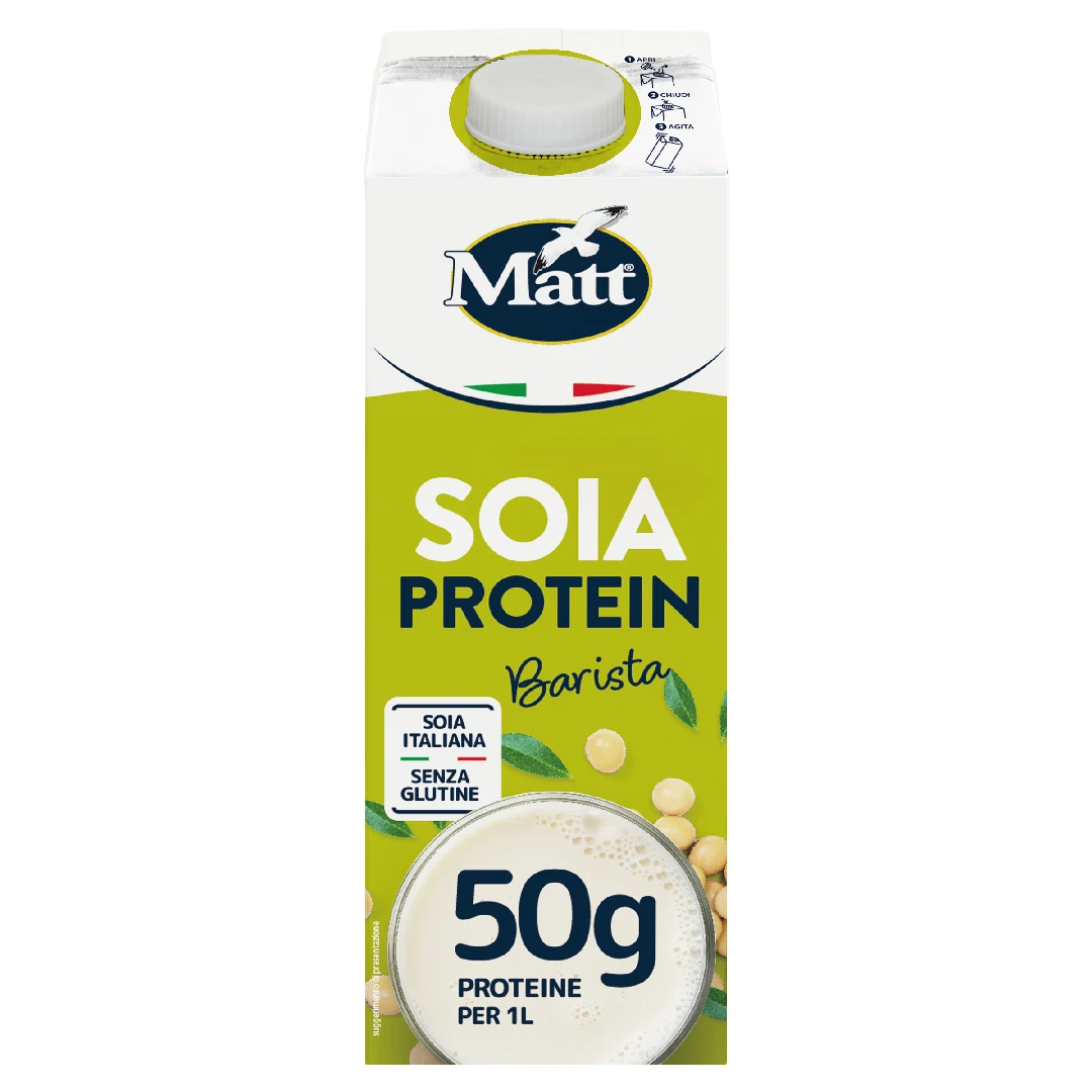 Made In Italy Matt High Quality Protein Soy Milk Vegan Milk Gluten Free Plant-Based Drink Italian Soy For Export Sale