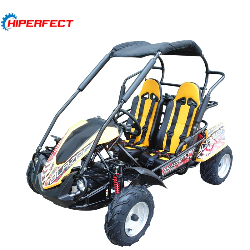 2 seater gas teenager adult pedal racing go kart buggy