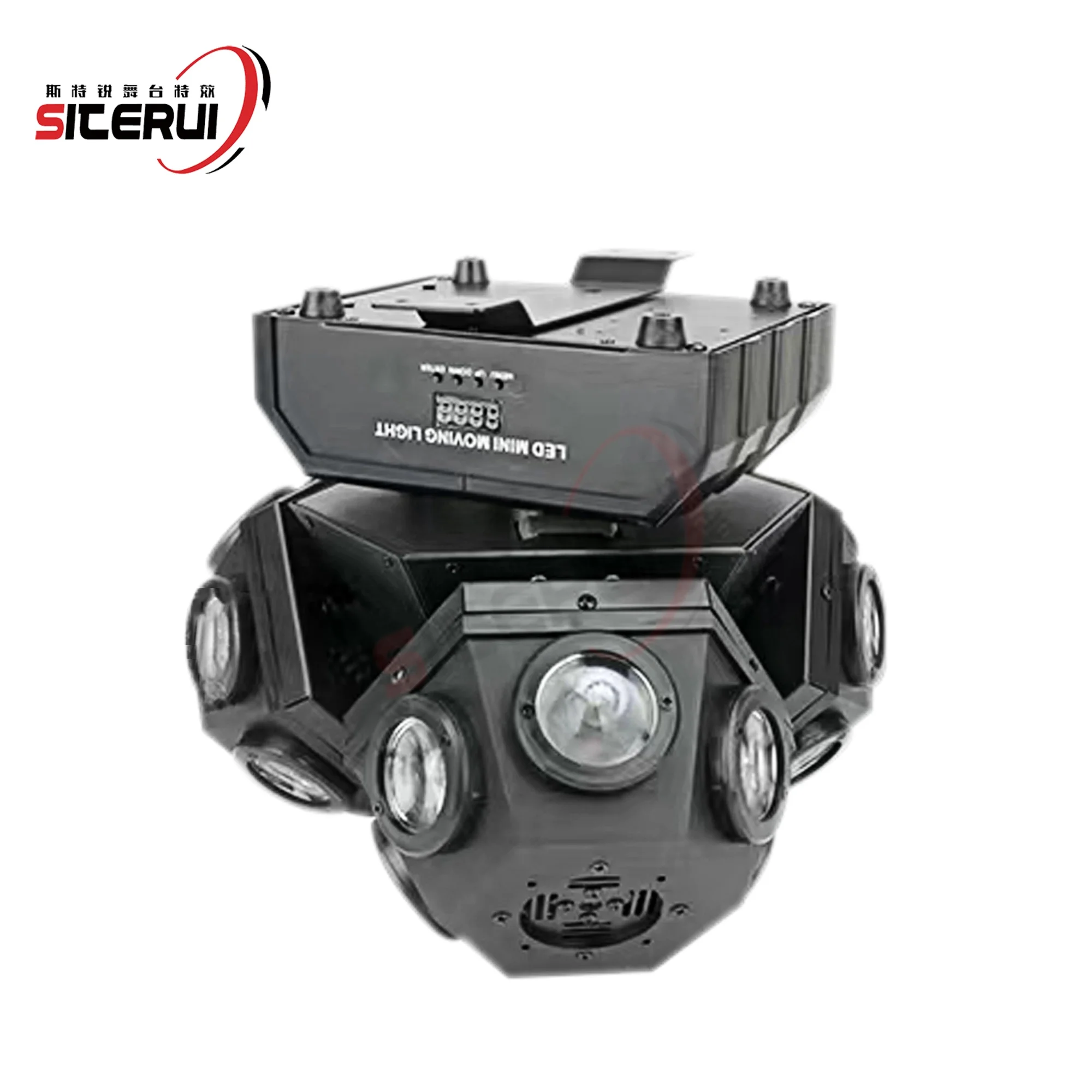 SITERUI 18PCS Three-Headed Beam Shaking Light,10W full color RGBW lamp beads * 18 220w, red/green/blue laser transmitter Beam