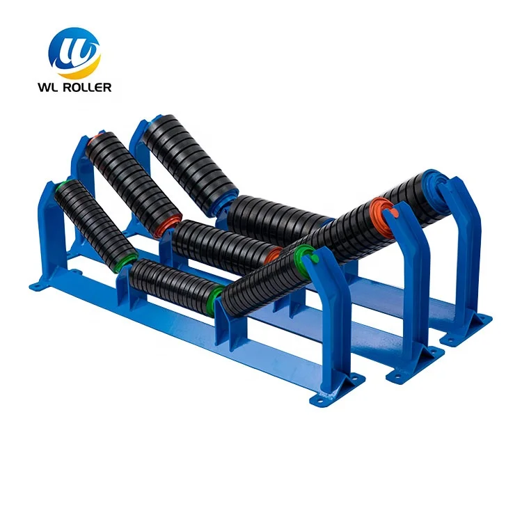 High quality steel roller conveyor idler frame with grooved brackets