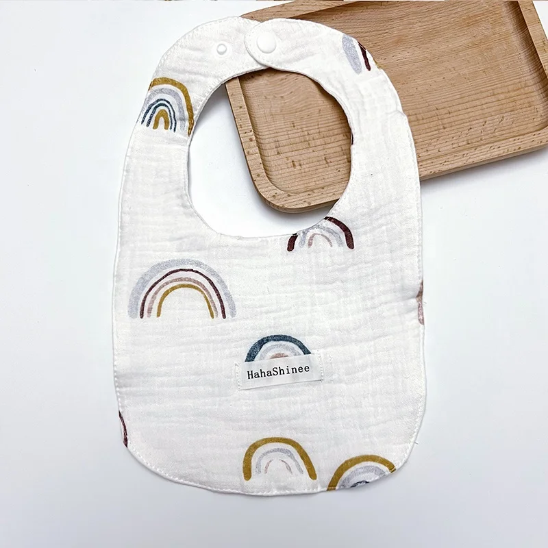Ins Muslin Cotton U Shape Baby Soft Feeding Drool Infant Bibs Toddler Saliva Towel Feeding Burp