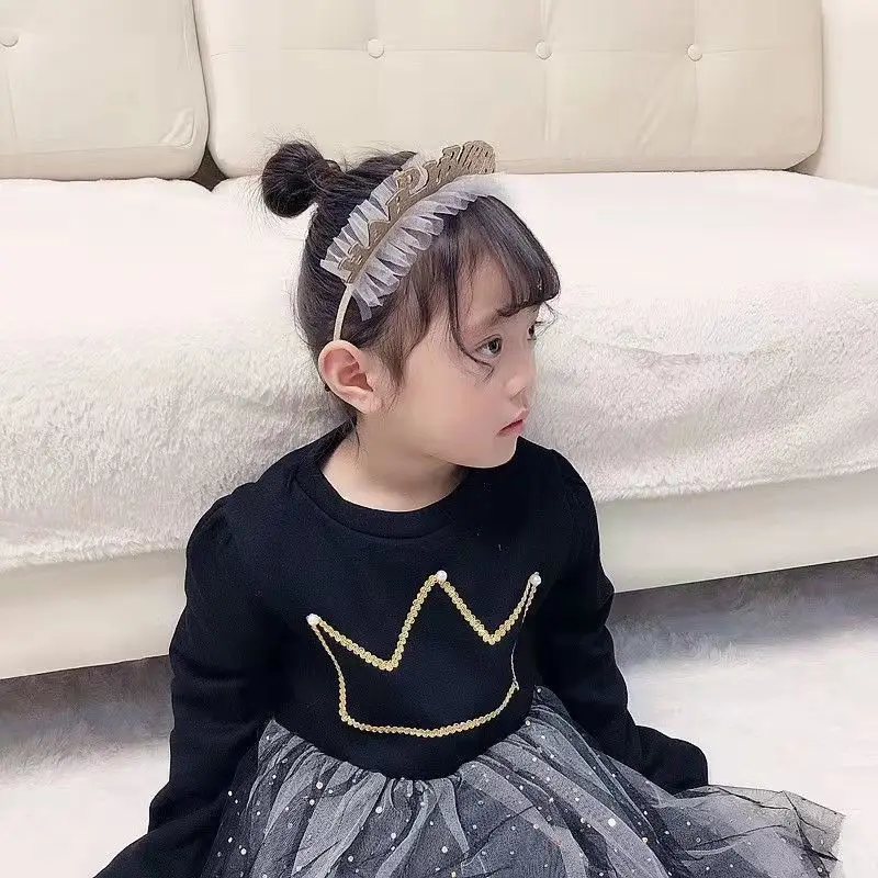 Детская повязка для волос на день рождения сетчатые головные уборы с блестками вечеринки в честь Дня Рождения голову