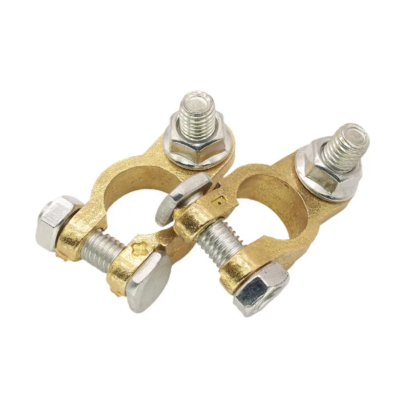 Pure Brass Single Screw Truck Battery Terminal Forklift Car Battery Terminal