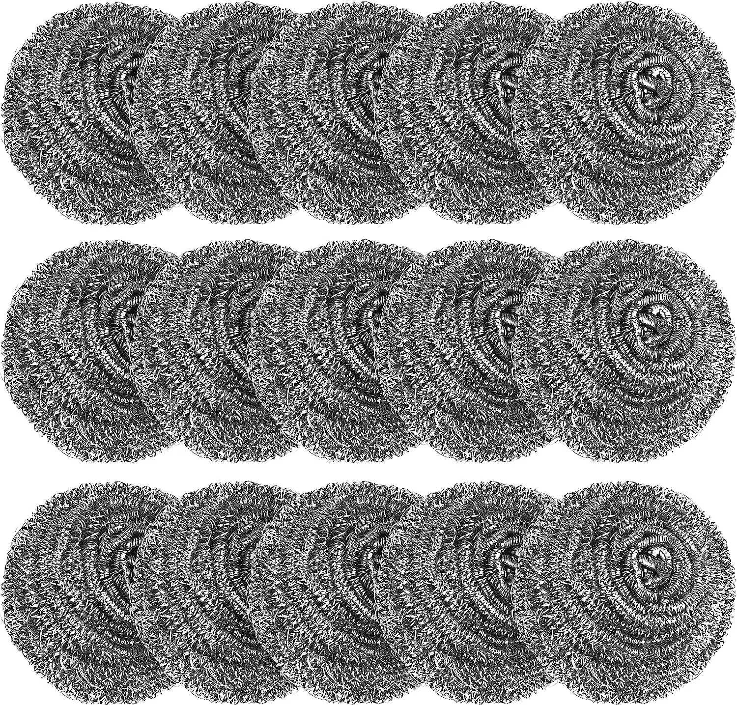 High Quality Silver Stainless Steel Sponges Scrubbers Cleaning Ball Wire Scrubber for Kitchen Food Service