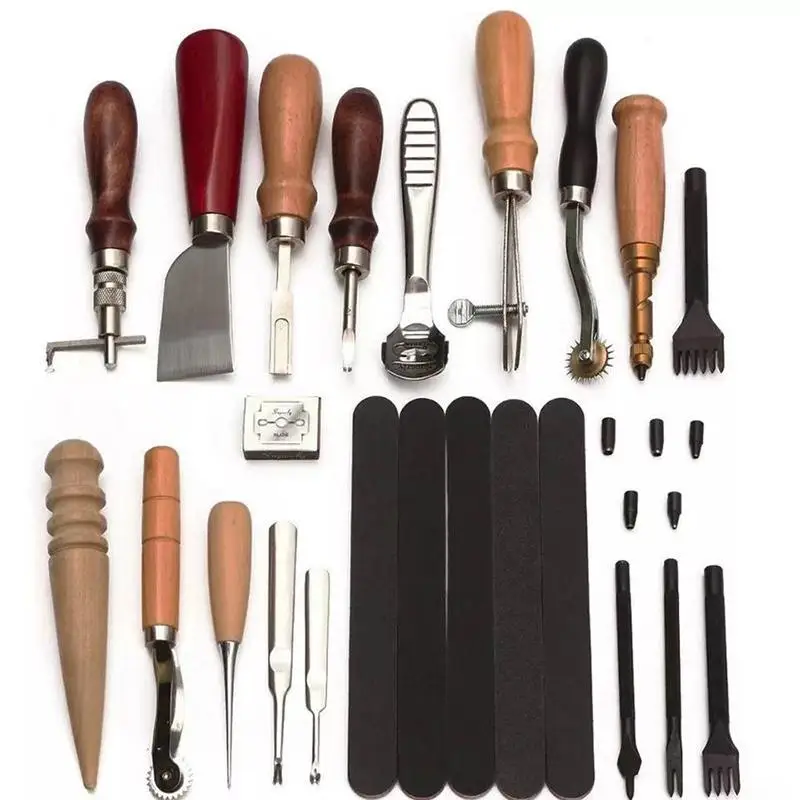  18pcs wallets making craft leather hand tools