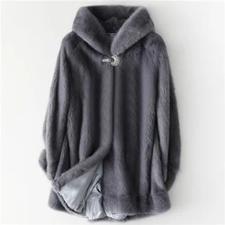 Gray mink fur 2022 women winter jackets winter coats for women 2022
