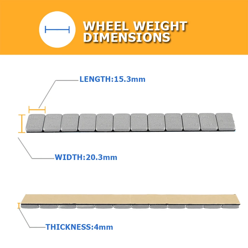 
Adhesive tape Wheel Balancing Weights 1/4OZ In Steel Hot selling High quality wheel accessories made in Siming 