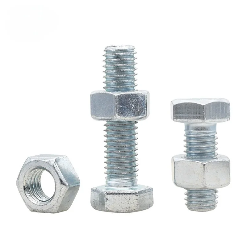 M3 M4 M5 M6 M8 Grade8.8 10.9 12.9 High Strength Carbon Steel Zinc Plated Black Oxidized Stainless Steel Hex Bolts and Nuts