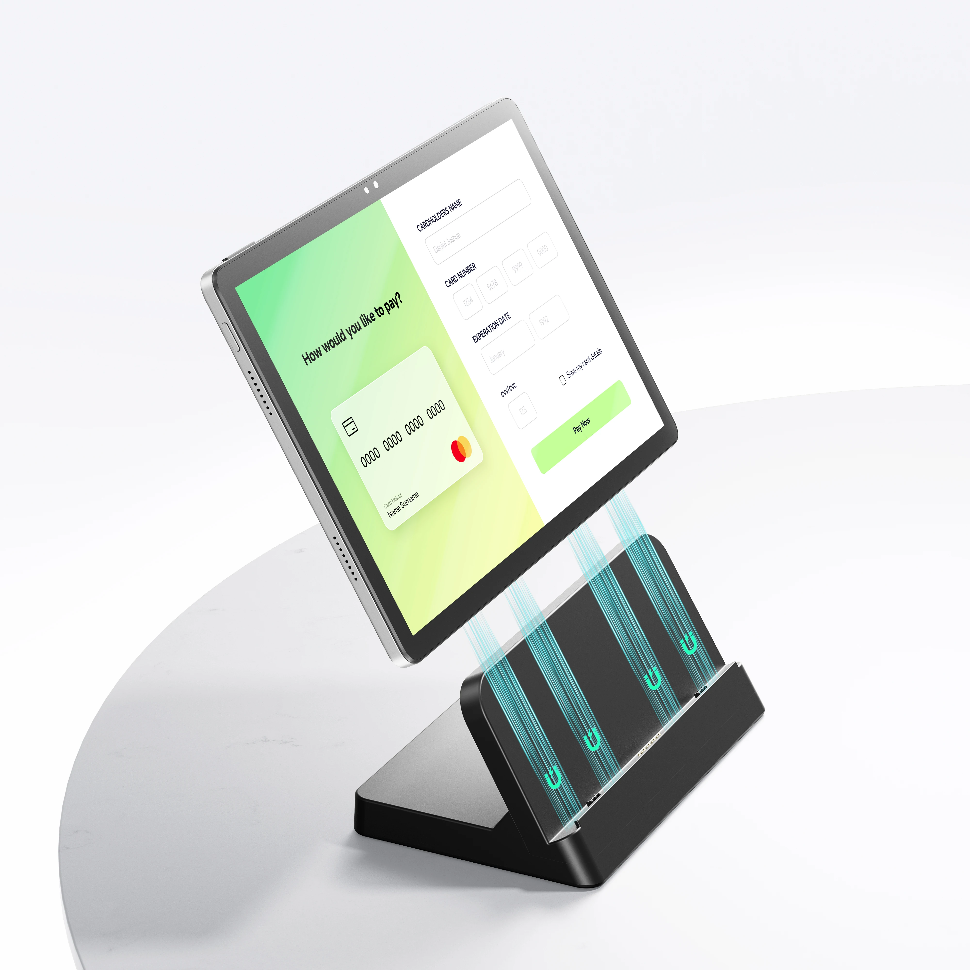 Магазин POS Tap для оплаты 10 95 дюймов 1920*1200 IPS сенсорный экран Android 14 планшет с зарядной док-станцией