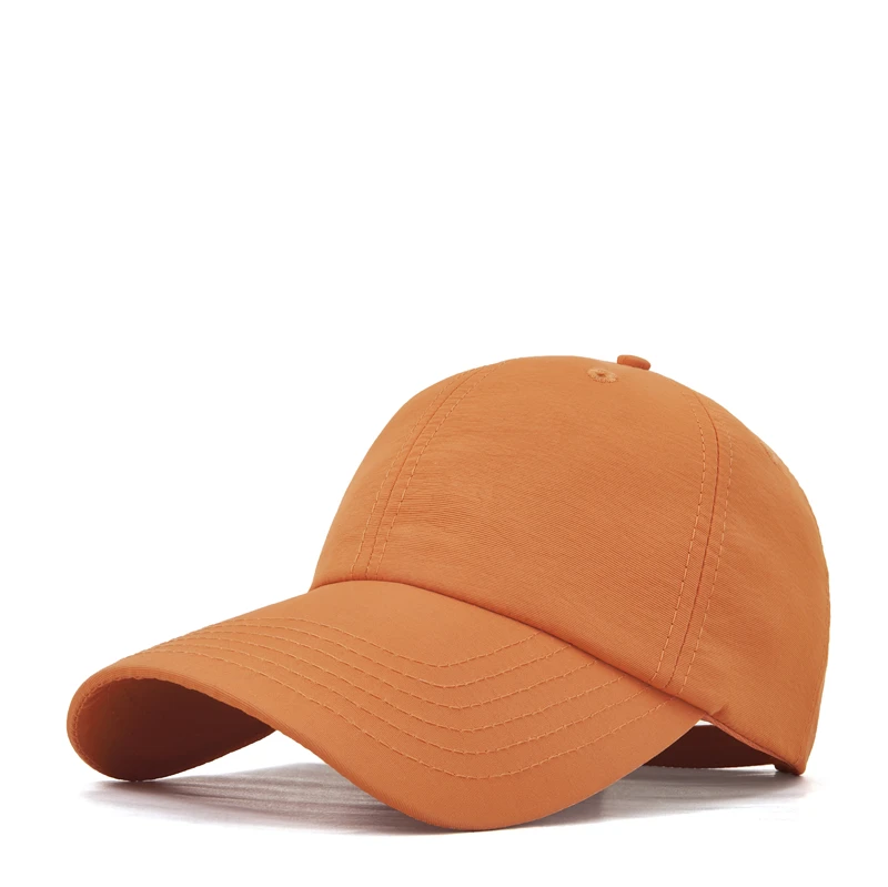 Classic Blank Plain Baseball Cap 6 Panel nylon baseball hat unstructured baseball hat