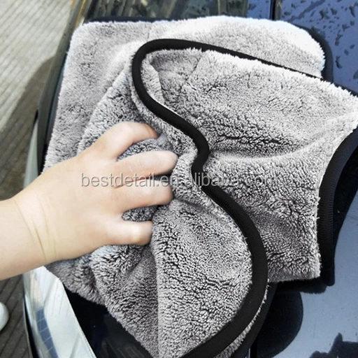 China Wholesale Car Care Polishing Buffing Cleaning Wash Cloth 42x48cm 1000 GSM Microfiber Auto Detailing Towel for Car Drying