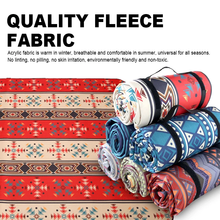 Quality Fleece Fabric Camping Tent Mat Beach Blanket Sand Proof Beach Blanket Picnic Blanket For Beach Forest Park Picnic