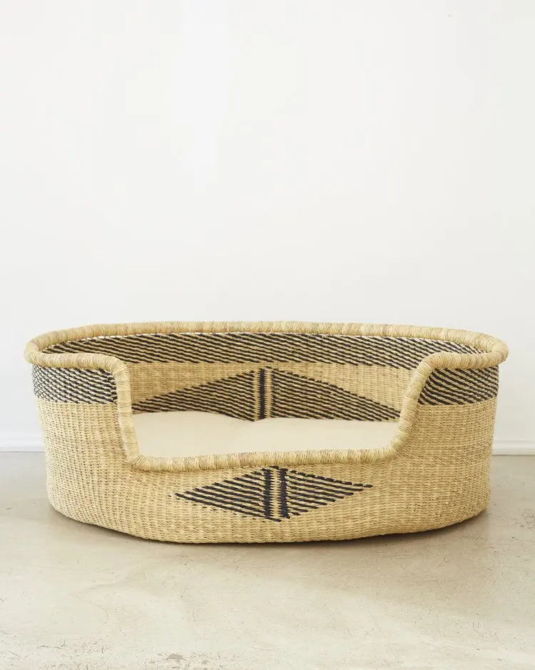 Wholesale Seagrass Pet Bed Woven Seagrass Dog Bed Wicker Pet Basket Eco-friendly Puppy House Vietnam Manufacturer