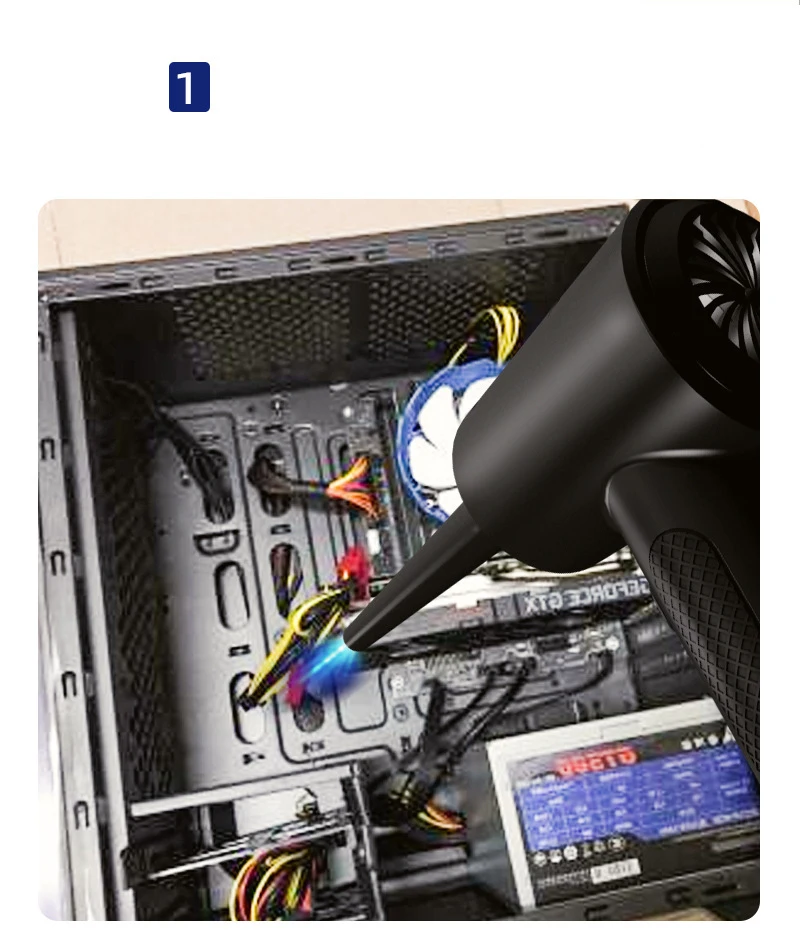 Electric Compressed Air Duster Clean Canned Air Spray Blower for Computer Keyboard Electronics Cleaning Compressed Air Gun