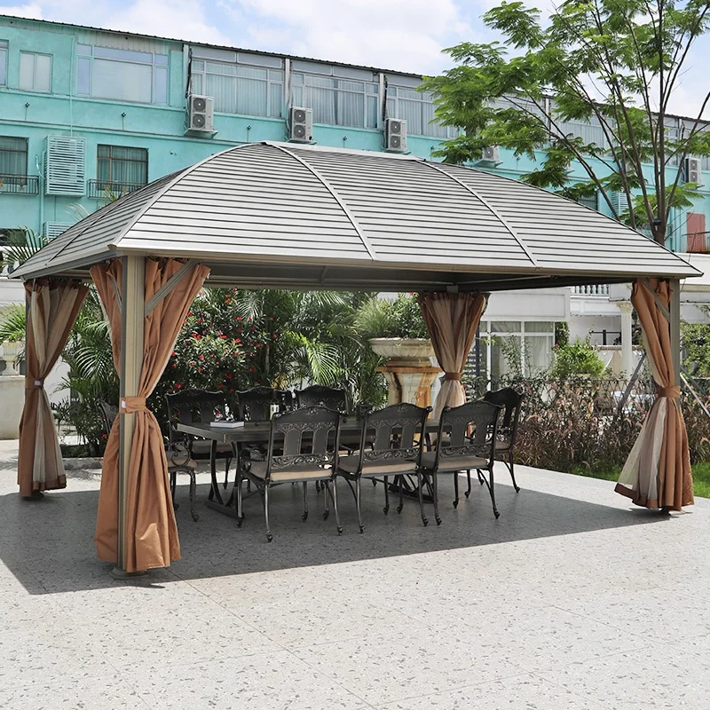 3.65x5m  Beach Tent Designs  BBQ Grill Gazebo Aluminium gazebo  Anti-UV Roof galvanized  Outdoor Gazebo
