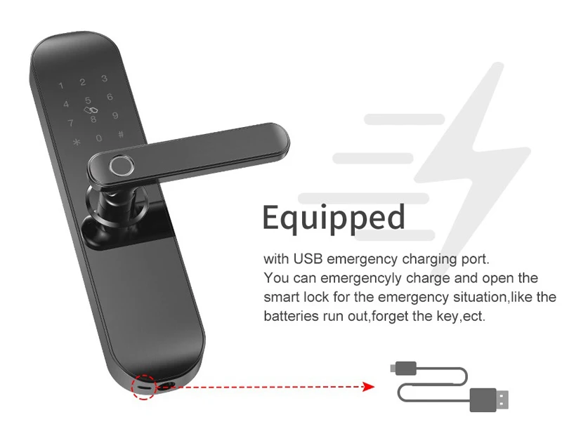 TTLOCK VV18M Smart Door Lock WiFi Ble Electronic Fingerprint Digital Lock with Alexa Google Home