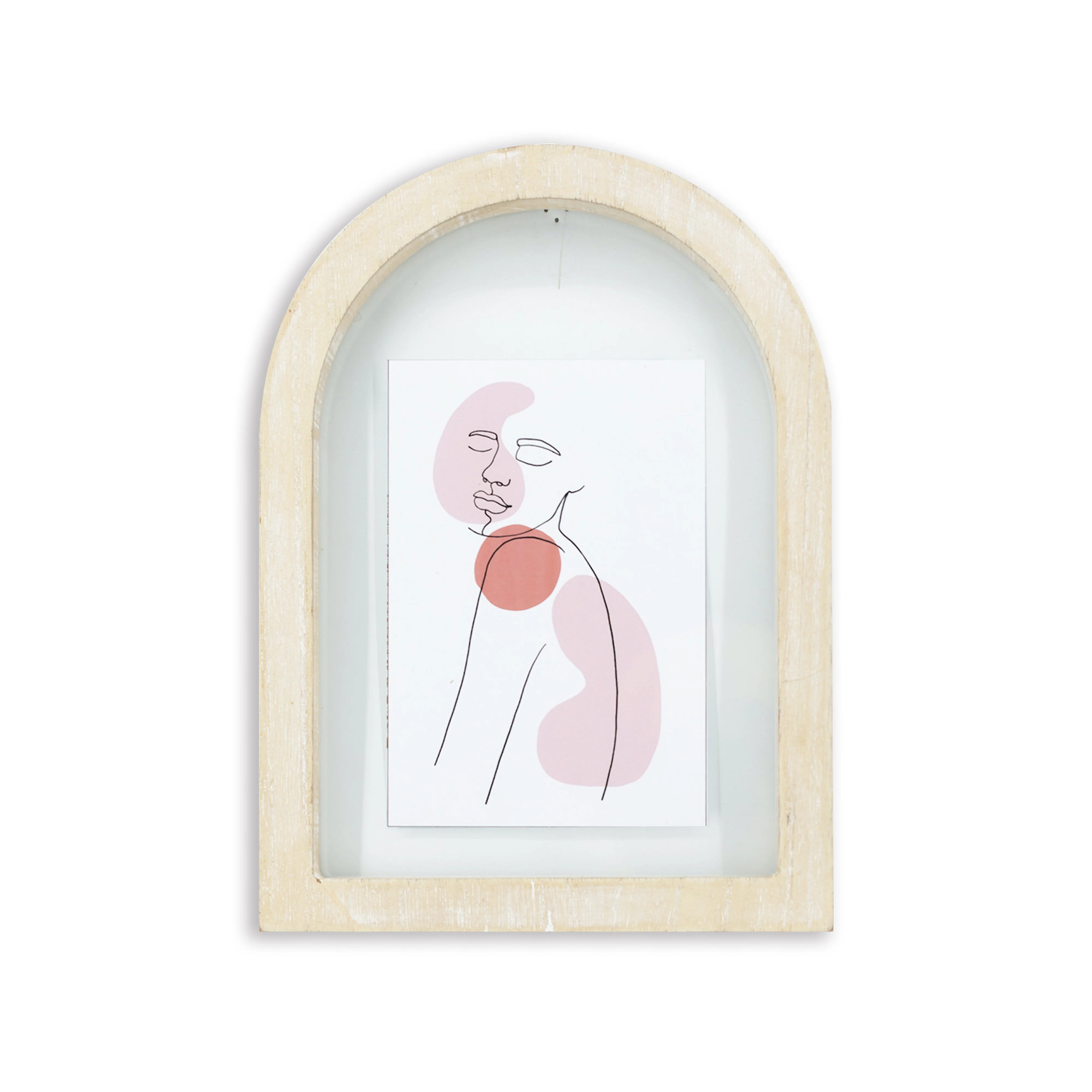 Wood Photo Picture Frame With Glass Backboard For Wall Table Decor