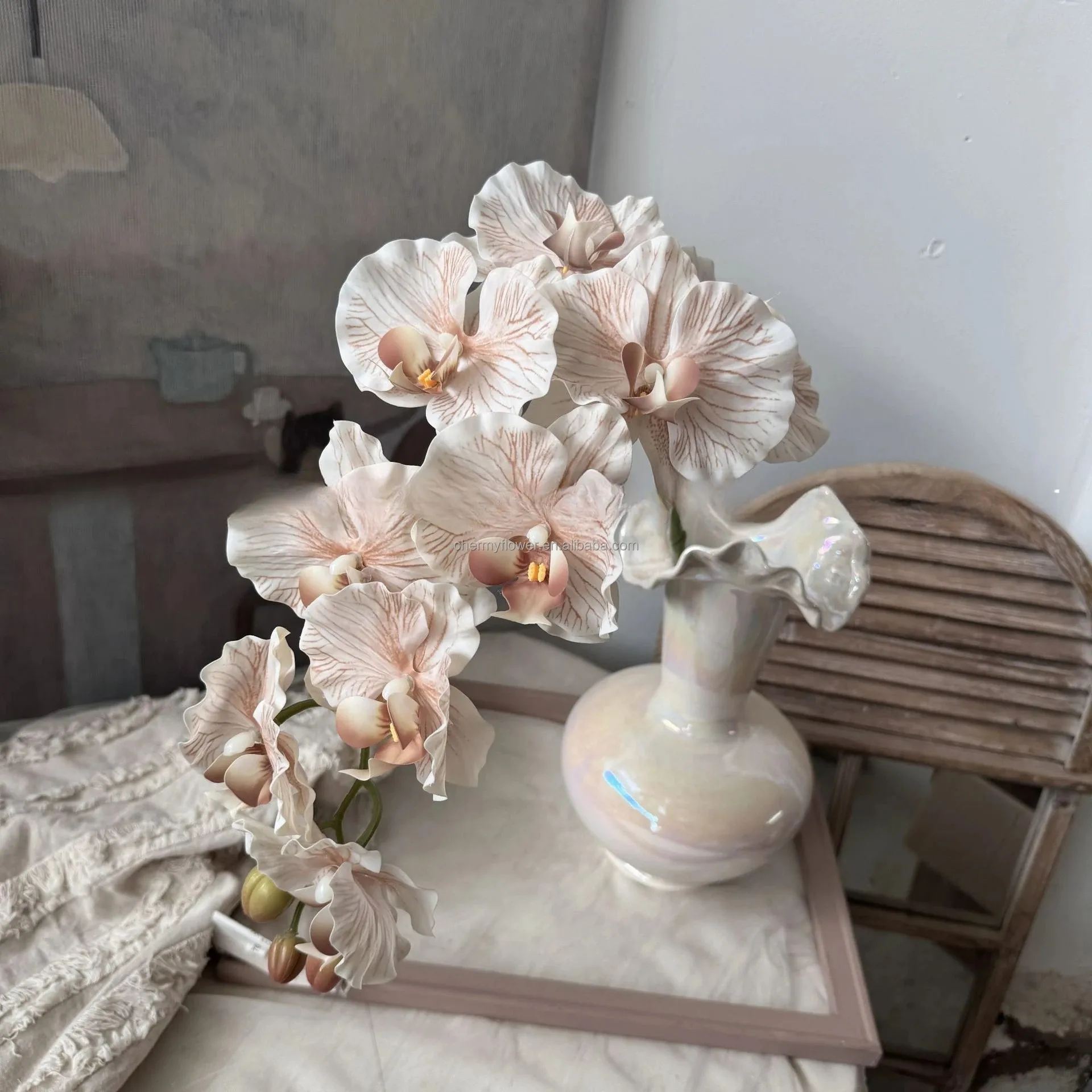 2024 New Wedding Party Decorative Flower High Quality Silk Orchid Fake Flower Wholesale
