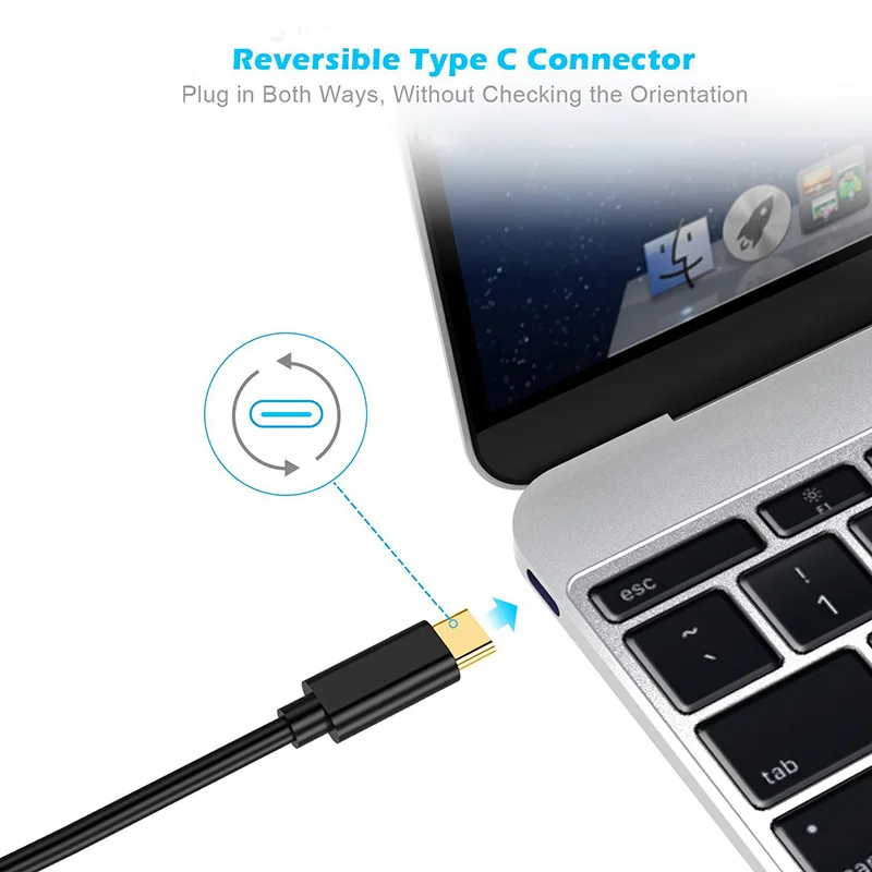  Кабель порта дисплея Type-C USB C на DP 4K для Macbook Huawei P30 Dock Samsung S9 Dex TV Monitor