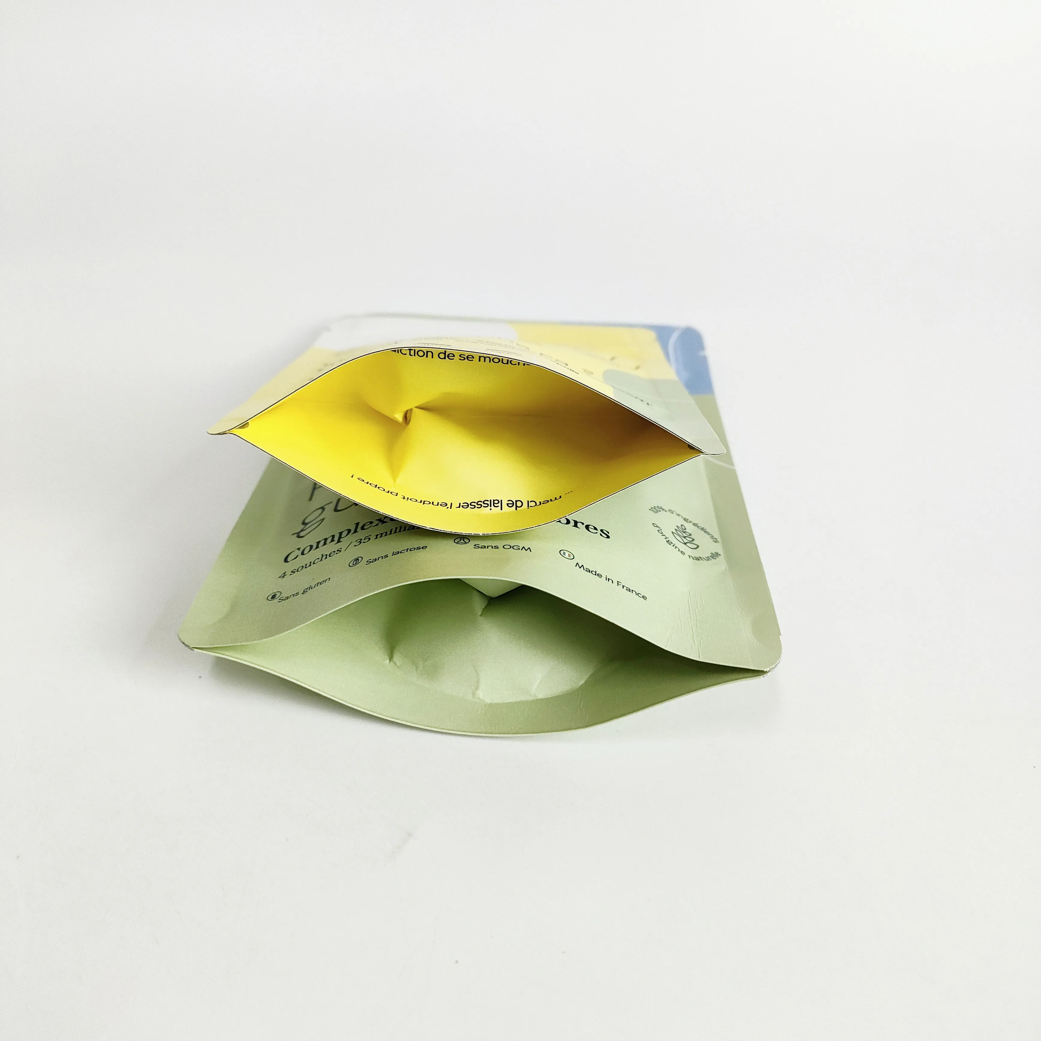 Custom food grade kraft paper bags resealable aluminum foil lined packaging manufacture