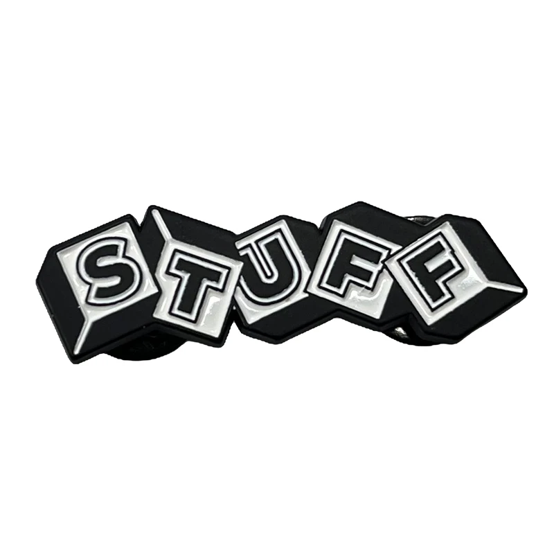 Custom Metal Clothes Decoration Badges English Letter Vintage Badges