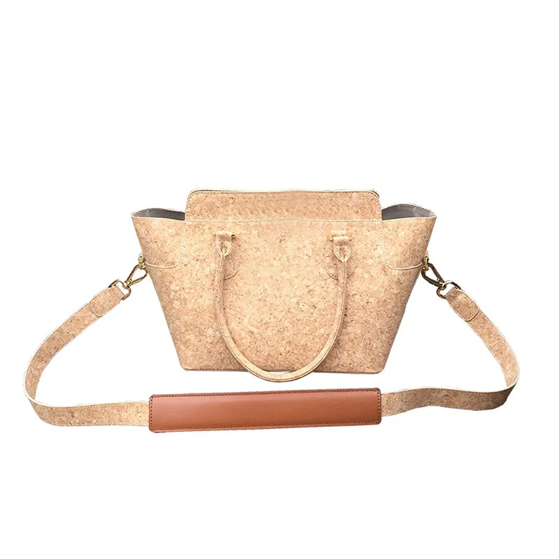 Natural Portugal Cork Bag Ladies Leather Cork Handbag Natural Cork Handbag