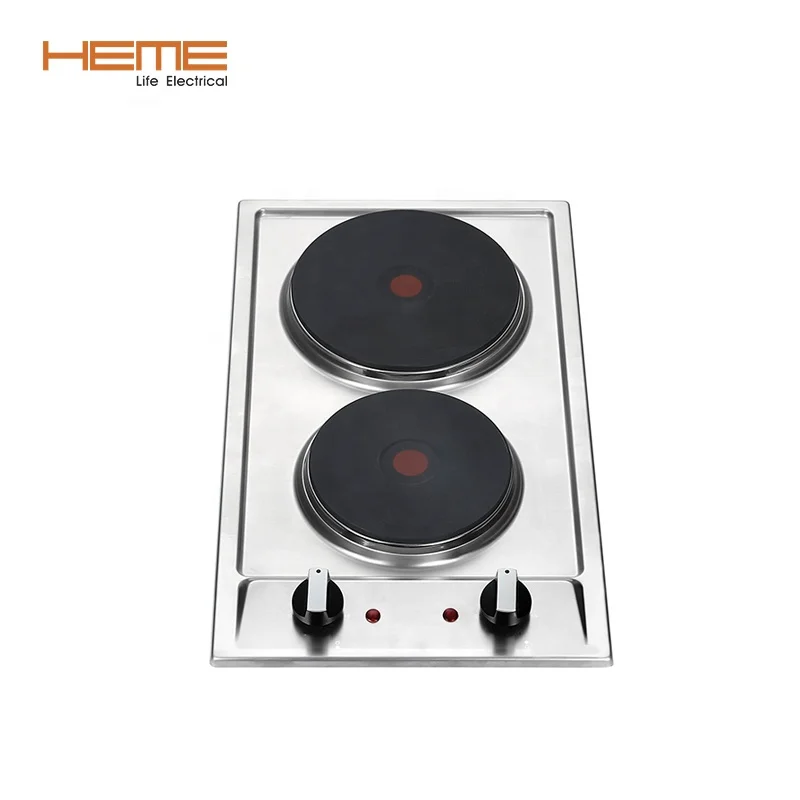 Stainless Steel Top 2 Burner Electric Hob For Kitchen Cooking Stove Infrared Cooktop (PE3021BS-A2)