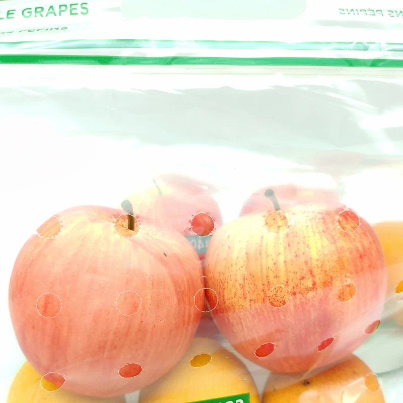 Customized portable fruit packaging bag, self-standing zipper vegetable and fruit bag opp/cpp from the United States grape bag