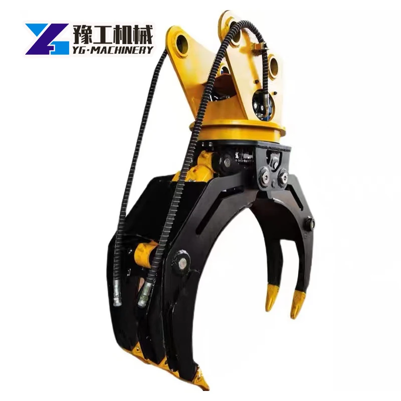 Forestey Firewood tree logging cranes gasoline log trailer with crane timber loader and grapple