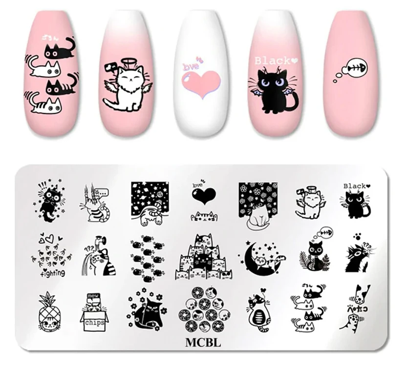 Guangzhou Supplier Offers Custom Anime Theme Nail Stamping Plate Stainless Steel Nails