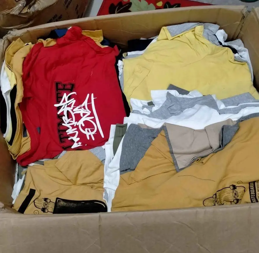 Garments Cotton Material Printed T shirt Blank for Men Stock Branded Used Clothes