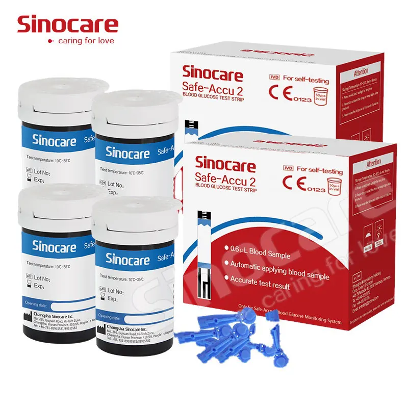 Home Use and Hospital Use Blood Glucose Test StripS for Safe Accu 2 Easy to Use Blood Sugar Monitor Strips Kit 100 Strips